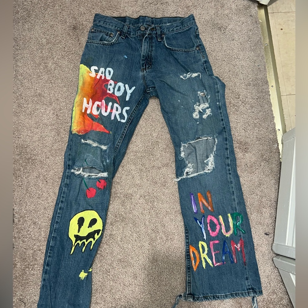 Painted jeans